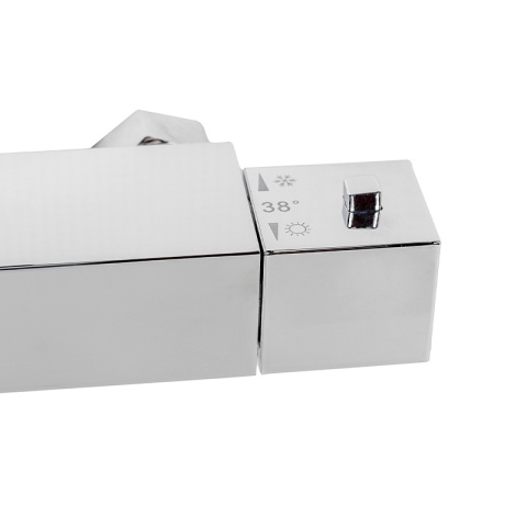 BATERIA WANNOWA ŚCIENNA PRYSZNICOWA ZESTAW Z TERMOSTATEM T202A CHROM