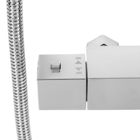 BATERIA WANNOWA ŚCIENNA PRYSZNICOWA ZESTAW Z TERMOSTATEM T202A CHROM