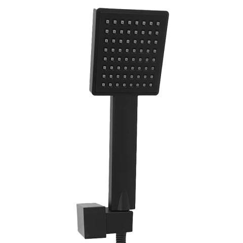 BATERIA WANNOWA ŚCIENNA PRYSZNICOWA ZESTAW Z TERMOSTATEM T202B-BL CZARNA