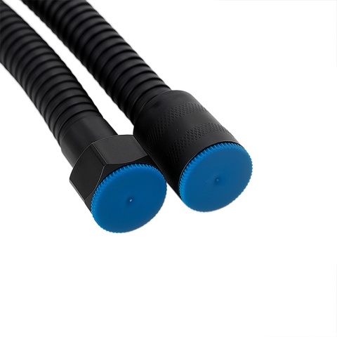 BATERIA WANNOWA ŚCIENNA PRYSZNICOWA ZESTAW Z TERMOSTATEM T202B-BL CZARNA