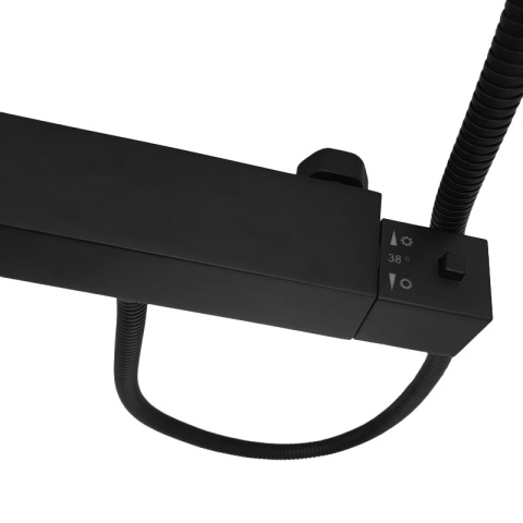 BATERIA WANNOWA ŚCIENNA PRYSZNICOWA ZESTAW Z TERMOSTATEM T202B-BL CZARNA