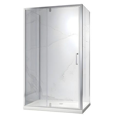 KABINA PRYSZNICOWA PROSTOKĄTNA 3-ŚCIENNA ZES-KZ23F-120X90 CHROM 120x90 CM