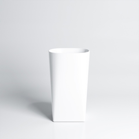 UMYWALKA WOLNOSTOJĄCA CERAMICZNA OWALNA CLARO-WH-WOF-490 BIAŁY POŁYSK 49x38 CM