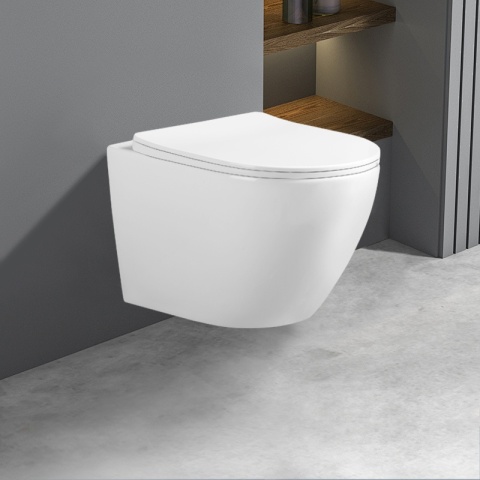 ZESTAW PODTYNKOWY WC STELAŻ TECE MISKA FLOW-WH-TR-03 PRZYCISK TC-9240400 BIAŁY POŁYSK