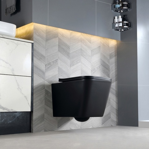 ZESTAW PODTYNKOWY WC STELAŻ TECE MISKA RAIN-MTB-RIM-03 PRZYCISK TC-9240401 CHROM