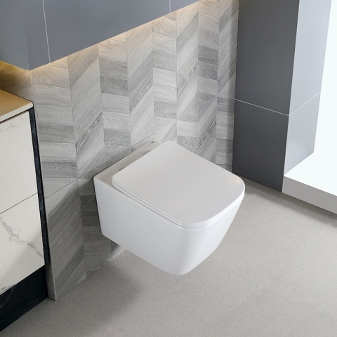 ZESTAW PODTYNKOWY WC STELAŻ TECE MISKA RAIN-WH-RIM-03 PRZYCISK TC-9240407 CZARNY MAT