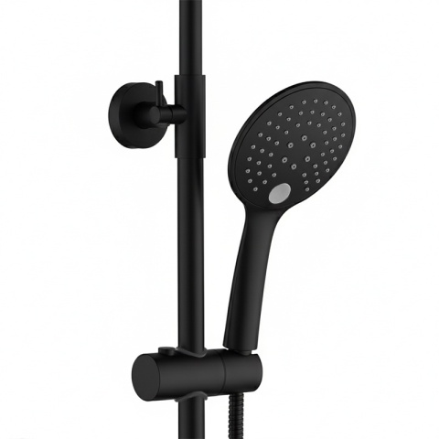 BATERIA PRYSZNICOWA ŁAZIENKOWA ZESTAW Z DESZCZOWNICĄ NATRYSKOWA ADA CZARNA