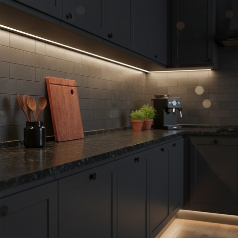 DESKA KUCHENNA DREWNIANA KUCHENNA NIGRA GRUBA Z RANTEM DO ZLEWOZMYWAKA