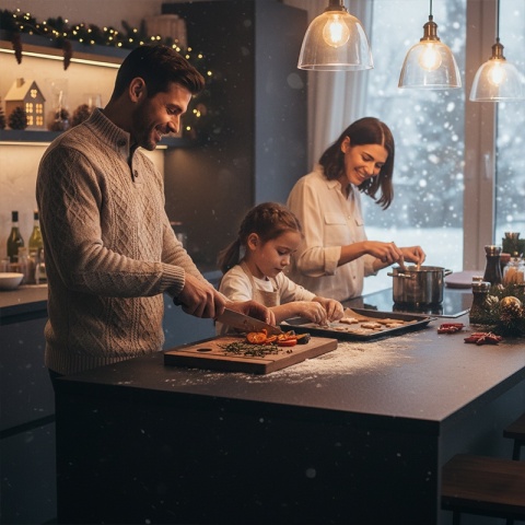 DESKA KUCHENNA DREWNIANA KUCHENNA NIGRA GRUBA Z RANTEM DO ZLEWOZMYWAKA
