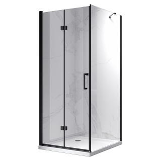 KABINA PRYSZNICOWA KWADRATOWA ZES-KZ20C-BL-90 CZARNA 90x90 CM