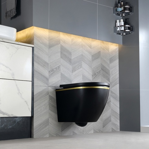 ZESTAW PODTYNKOWY WC STELAŻ TECE MISKA PEAK-MTB-GL-RIM-02 PRZYCISK TC-9240417 BIAŁY MAT