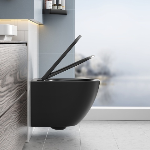 ZESTAW PODTYNKOWY WC STELAŻ TECE MISKA PEAK-MTB-RIM-02 PRZYCISK TC-9240401 CHROM