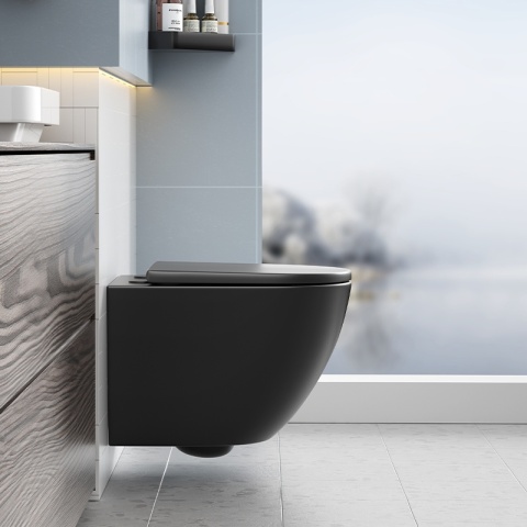 ZESTAW PODTYNKOWY WC STELAŻ TECE MISKA PEAK-MTB-RIM-02 PRZYCISK TC-9240417 BIAŁY MAT