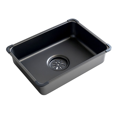 ZLEWOZMYWAK JEDNOKOMOROWY WIELOFUNKCYJNY 75X46 GRAFIT ZLEW KUCHENNY TAURUS