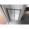 Drzwi Prysznicowe Przesuwne KZ09B Czarne 105-110cm szkło 8mm