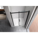 Drzwi Prysznicowe Przesuwne 125-130cm KZ09D Czarne