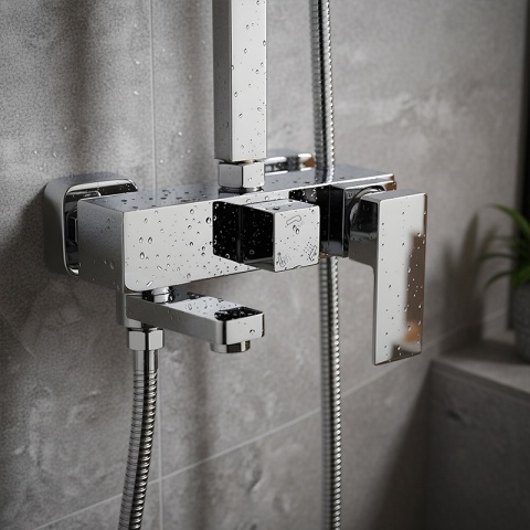 BATERIA PRYSZNICOWA ŁAZIENKOWA Z DESZCZOWNICĄ NATRYSKOWA F170A CHROM