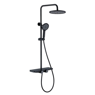 BATERIA PRYSZNICOWA ŁAZIENKOWA ZESTAW Z DESZCZOWNICĄ NATRYSKOWA F13 CZARNA