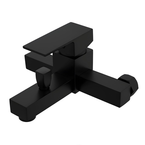 BATERIA WANNOWA ŚCIENNA PRYSZNICOWA NATRYSKOWA ZESTAW F302B-BL CZARNA