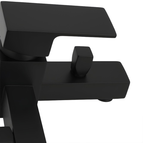 BATERIA WANNOWA ŚCIENNA PRYSZNICOWA NATRYSKOWA ZESTAW F302B-BL CZARNA