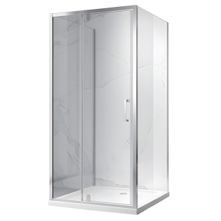 KABINA PRYSZNICOWA KWADRATOWA 3-ŚCIENNA ZES-KZ23D-100X100 CHROM 100x100 CM