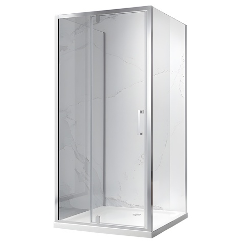 KABINA PRYSZNICOWA KWADRATOWA 3-ŚCIENNA ZES-KZ23D-100X100 CHROM 100x100 CM