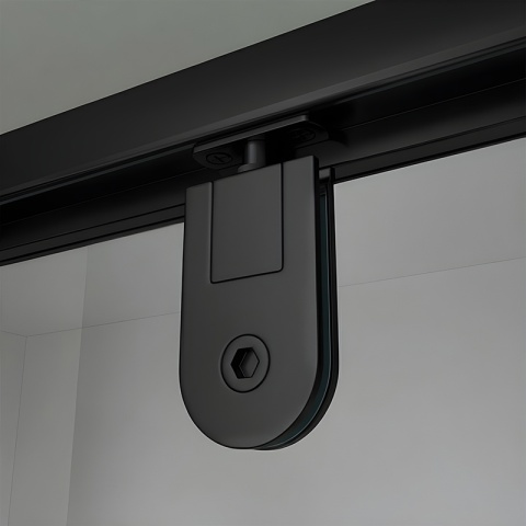 KABINA PRYSZNICOWA PROSTOKĄTNA 3-ŚCIENNA ZES-KZ23E-BL-110X90 CZARNA 110x90 CM