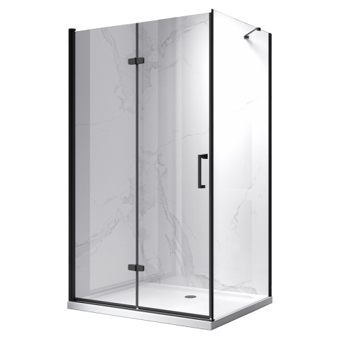 KABINA PRYSZNICOWA PROSTOKĄTNA ZES-KZ20F-BL-120X90 CZARNA 120x90 CM