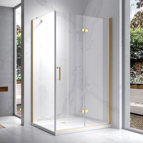 KABINA PRYSZNICOWA PROSTOKĄTNA ZES-KZ20F-GL-120X90 ZŁOTA 120x90 CM