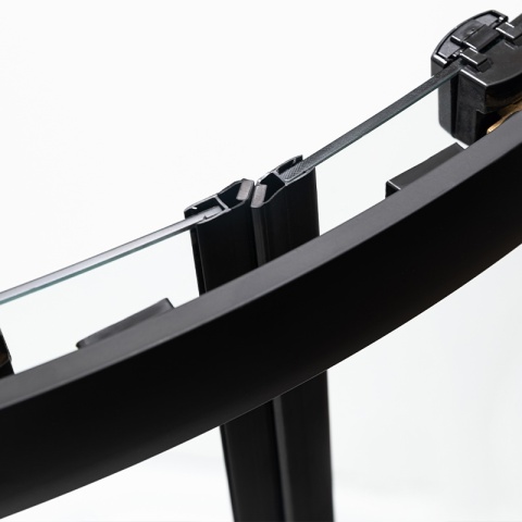 KABINA PRYSZNICOWA Z WYSOKIM BRODZIKIEM MAJA LEWA CZARNA 115x85CM SZKŁO 5MM