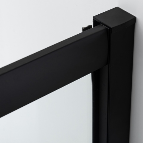 KABINA PRYSZNICOWA Z WYSOKIM BRODZIKIEM MAJA LEWA CZARNA 115x85CM SZKŁO 5MM