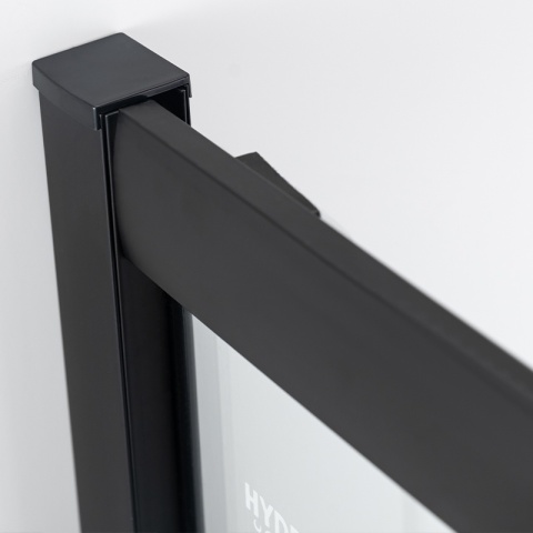 KABINA PRYSZNICOWA Z WYSOKIM BRODZIKIEM MAJA LEWA CZARNA 115x85CM SZKŁO 5MM