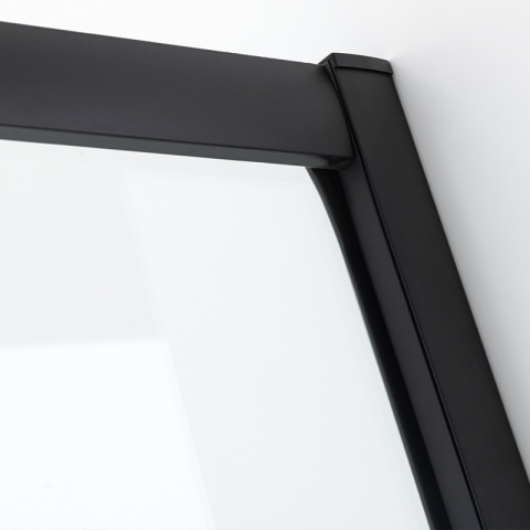 KABINA PRYSZNICOWA Z WYSOKIM BRODZIKIEM MAJA LEWA CZARNA 115x85CM SZKŁO 5MM