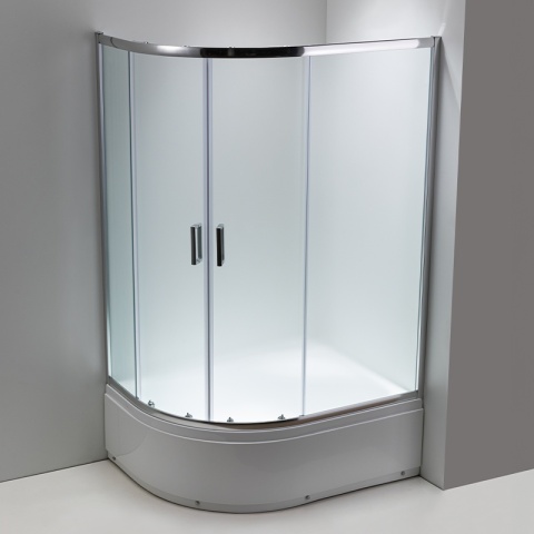 KABINA PRYSZNICOWA Z BRODZIKIEM MAJA LEWA MROŻONE SZKŁO CHROM 115x85CM 5MM