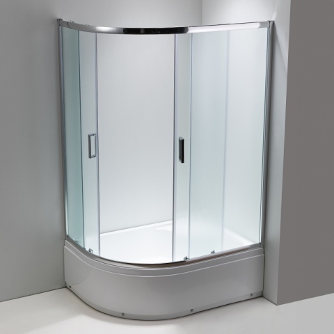 KABINA PRYSZNICOWA Z BRODZIKIEM MAJA LEWA MROŻONE SZKŁO CHROM 115x85CM 5MM