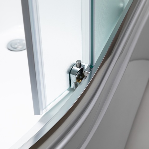 KABINA PRYSZNICOWA Z BRODZIKIEM MAJA LEWA MROŻONE SZKŁO CHROM 115x85CM 5MM