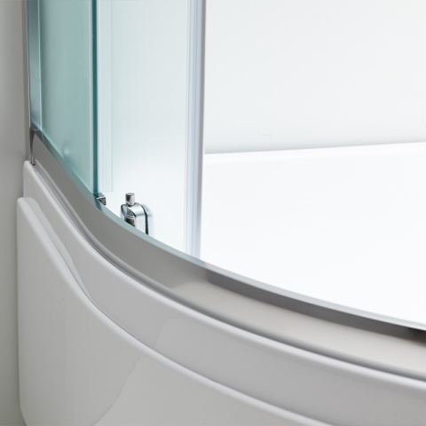 KABINA PRYSZNICOWA Z BRODZIKIEM MAJA LEWA MROŻONE SZKŁO CHROM 115x85CM 5MM