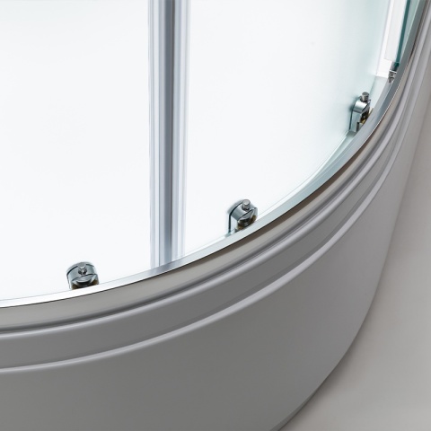 KABINA PRYSZNICOWA Z BRODZIKIEM MAJA LEWA MROŻONE SZKŁO CHROM 115x85CM 5MM