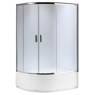 KABINA PRYSZNICOWA Z BRODZIKIEM MAJA LEWA MROŻONE SZKŁO CHROM 115x85CM 5MM