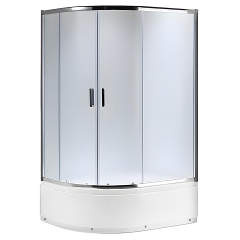 KABINA PRYSZNICOWA Z BRODZIKIEM MAJA LEWA MROŻONE SZKŁO CHROM 115x85CM 5MM