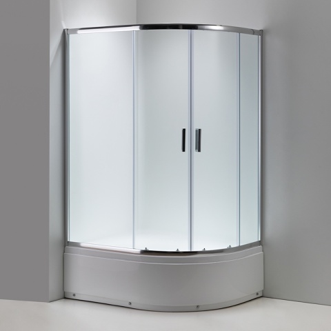 KABINA PRYSZNICOWA Z BRODZIKIEM MAJA PRAWA MROŻONE SZKŁO CHROM 115x85CM 5MM