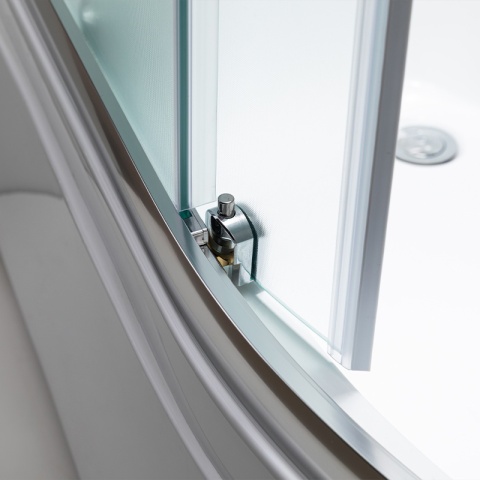 KABINA PRYSZNICOWA Z BRODZIKIEM MAJA PRAWA MROŻONE SZKŁO CHROM 115x85CM 5MM