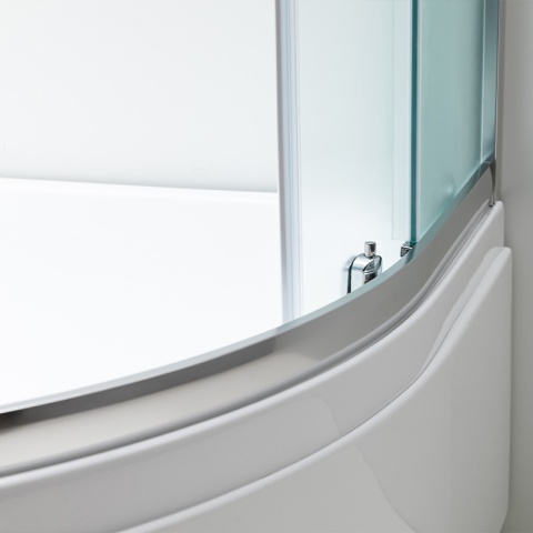 KABINA PRYSZNICOWA Z BRODZIKIEM MAJA PRAWA MROŻONE SZKŁO CHROM 115x85CM 5MM