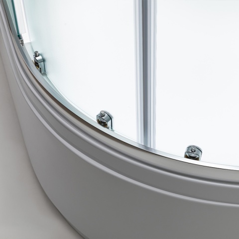 KABINA PRYSZNICOWA Z BRODZIKIEM MAJA PRAWA MROŻONE SZKŁO CHROM 115x85CM 5MM