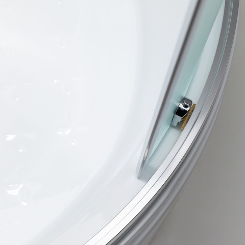 KABINA PRYSZNICOWA Z BRODZIKIEM MAJA PRAWA MROŻONE SZKŁO CHROM 115x85CM 5MM