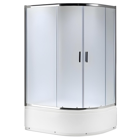 KABINA PRYSZNICOWA Z BRODZIKIEM MAJA PRAWA MROŻONE SZKŁO CHROM 115x85CM 5MM