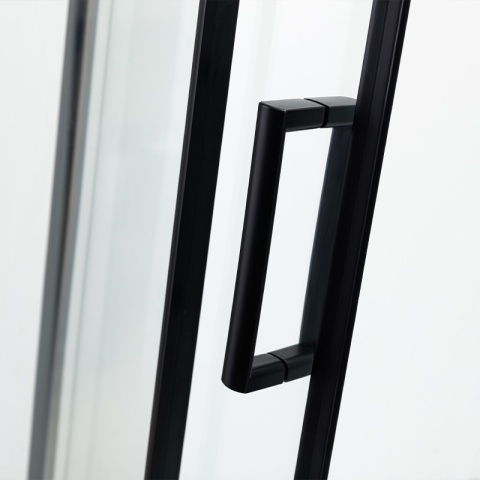 KABINA PRYSZNICOWA Z WYSOKIM BRODZIKIEM MAJA PRAWA CZARNA 115x85CM 5MM