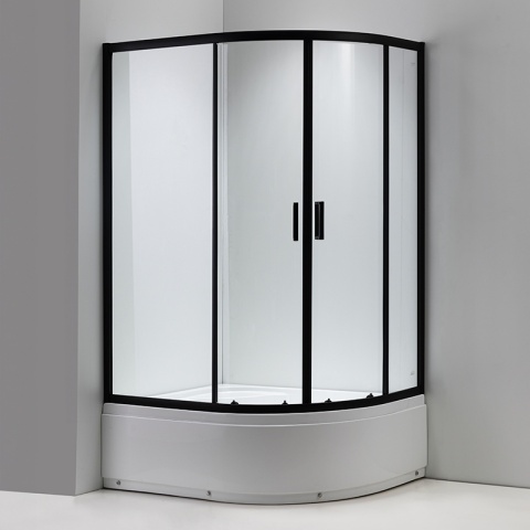 KABINA PRYSZNICOWA Z WYSOKIM BRODZIKIEM MAJA PRAWA CZARNA 115x85CM 5MM