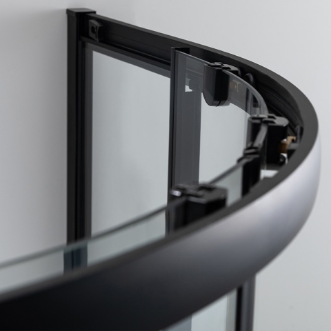 KABINA PRYSZNICOWA Z WYSOKIM BRODZIKIEM MAJA PRAWA CZARNA 115x85CM 5MM