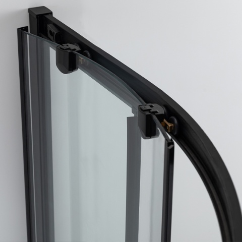 KABINA PRYSZNICOWA Z WYSOKIM BRODZIKIEM MAJA PRAWA CZARNA 115x85CM 5MM